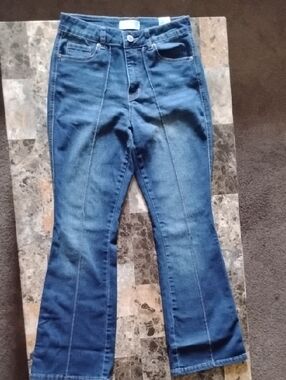 Copper Flash High-Rise Dark Blue Flare Jeans - Women's